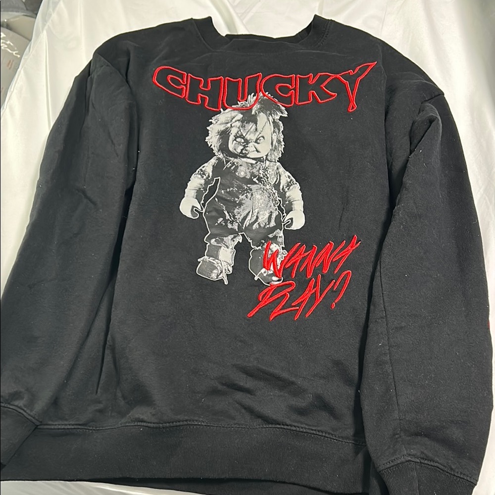 Freeze Black and Red Crewneck Sweater